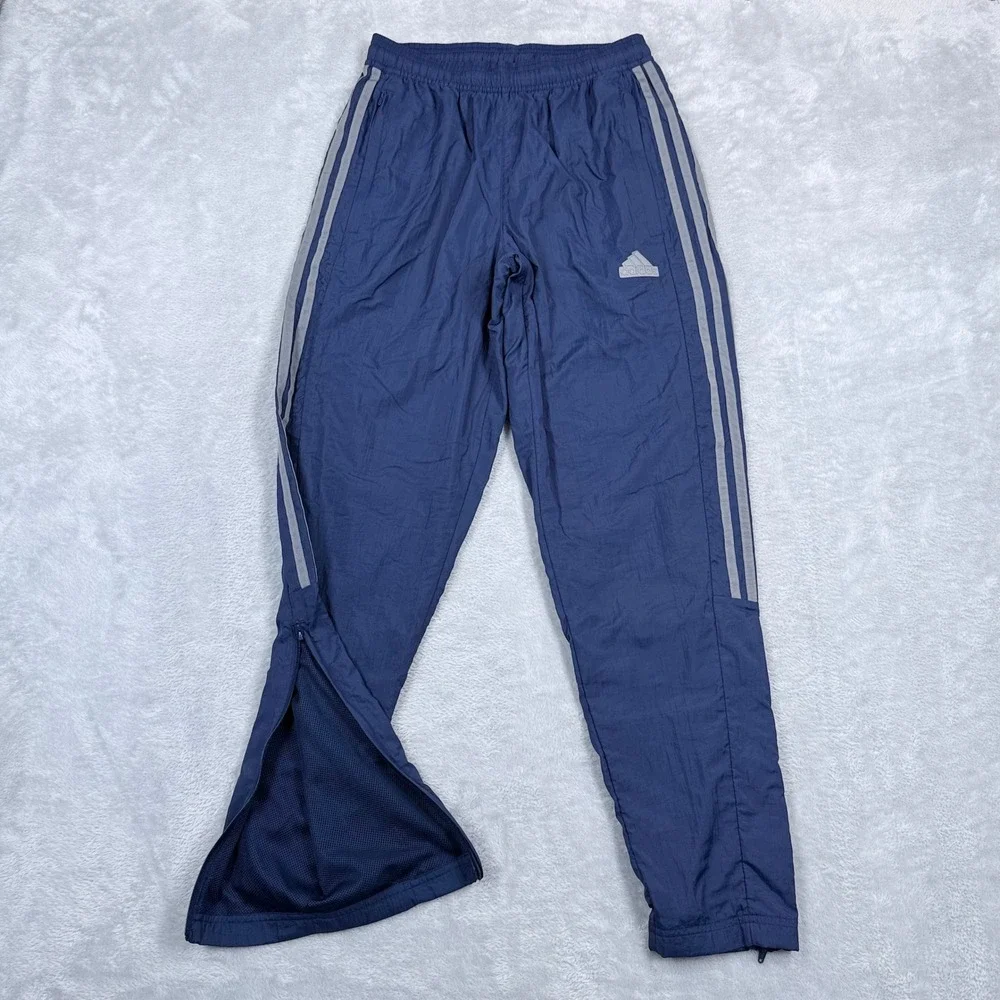 Adidas Tiro Woven Track Pants Mens Small Mesh Lined Ankle Zip Navy Blue JD1367
